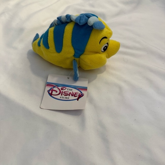 Disney Other - NWT Vintage Disney Store The Little Mermaid Flounder 7” Mini Bean Bag Plush
